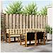 Set di divani da esterno con cuscino 7 pcs Naturale e Beige - Foto miniatura 2