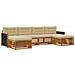 Set divani con cuscino 6 pcs Legno di Acacia Massello - Foto miniatura 1