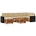 Set di divani da esterno con cuscino 8 pcs Naturale e Beige - Foto miniatura 1