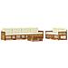 Set di divani da esterno con cuscino 7 pcs Naturale e Crema - Foto miniatura 1