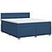 Letto box spring con materasso Blu 140 x 200 cm Tessuto - Foto miniatura 1