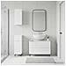 Set di armadietti da bagno in 3 pezzi ZWOLLE Bianco Lucido - Foto miniatura 2