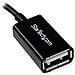 Cavo Adattatore micro USB a USB femmina OTG da viaggio - Connettore micro USB a USB 12cm M / F - Nero - Foto miniatura 2