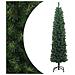 Albero di Natale Artificiale Sottile con Base Verde 240 cm PVC - Foto miniatura 1