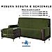 Copridivano Con Penisola Destra / sinistra Trapuntato Tinta Unita Antimacchia Reversibile 2 Posti Militare - Foto miniatura 4
