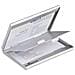 Portabiglietti Da Visita Business Card Box Duo Alluminio Argento Metallizz. Fino A 10 Biglietti - 243323 - Foto miniatura 1
