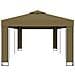 Gazebo con Tetto Doppio 3x6 m Grigio Talpa 180 g / m² - Foto miniatura 3