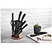 Black Rose Set Di Coltelli Da Cucina Professionali Acciaio Inossidabile Coltello Da Cuoco Nero - Foto miniatura 5