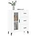 Credenza Bianca 69,5x34x90 Cm In Legno Multistrato - Foto miniatura 3