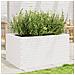 Fioriera Da Giardino Bianca 90x60x45,5cm Legno Massello Di Pino - Foto miniatura 3