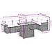 Set Divani Da Giardino Con Cuscini 7pz Nero Polyrattan - Foto miniatura 2