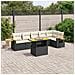 Set Divani Da Giardino Con Cuscini 7pz Nero Polyrattan - Foto miniatura 3
