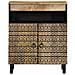 Credenza 60x33,5x75 Cm In Legno Massello Di Mango Grezzo - Foto miniatura 3