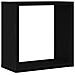 Mensole Parete Cubo 4 pz Rovere Nero 30x15x30 cm Truciolato - Foto miniatura 2