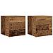 Mobili Porta Tv A Parete 2pz Legno Antico 30,5x30x30 Cm - Foto miniatura 2