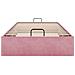 Struttura Letto Pouf Senza Materasso Rosa 90x190 cm Velluto - Foto miniatura 7