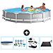 Piscina Fuori Terra - In Giro - 366x366x76 Cm - Grigio - Include Accessori Coordinati Cb62 - Foto miniatura 1