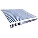 Lusso Casadino -  Tendone Parasole In Tela Blu E Bianco 450x300 Cm - Foto miniatura 2
