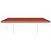 Tenda Da Sole Retrattile Manuale Con Pali 6x3 M Arancio Marrone - Foto miniatura 3