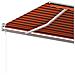 Tenda Da Sole Retrattile Manuale Con Pali 6x3 M Arancio Marrone - Foto miniatura 6