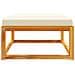 Lusso Casadino -  Poggiapiedi Giardino Con Cuscino 65x65x29 Legno Massello Acacia - Foto miniatura 3