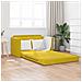 Divano da pavimento letto 2-in-1 Giallo 124x204x61 cm Velluto - Foto miniatura 2