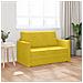 Divano da pavimento letto 2-in-1 Giallo 124x204x61 cm Velluto - Foto miniatura 3