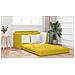 Divano da pavimento letto 2-in-1 Giallo 124x204x61 cm Velluto - Foto miniatura 4