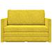 Divano da pavimento letto 2-in-1 Giallo 124x204x61 cm Velluto - Foto miniatura 6