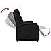Poltrona Reclinabile Nera in Similpelle - Foto miniatura 6