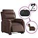 Poltrona Alzapersona Reclinabile Marrone in Similpelle - Foto miniatura 6