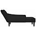 Sdraio con Bracciolo Destro in Velluto Nero - Foto miniatura 5