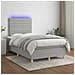 Letto a Molle Materasso e LED Grigio Chiaro 120x190 cm Tessuto - Foto miniatura 5