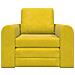 Divano Letto 2-in-1 Giallo 98x71x83 cm in Velluto - Foto miniatura 5