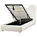 Letto Contenitore Bouclé Blagnac 90 X 200 Cm Bianco Sporco - Foto miniatura 2