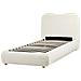 Letto Contenitore Bouclé Blagnac 90 X 200 Cm Bianco Sporco - Foto miniatura 4