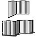 Cancello Cani Porta Pieghevole Nero 10 Pannelli 800 cm Pioppo - Foto miniatura 3