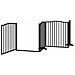 Cancello Cani Porta Pieghevole Nero 10 Pannelli 800 cm Pioppo - Foto miniatura 5