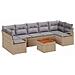 Set Divano da Giardino 8 pcs beige e grigio chiaro - Foto miniatura 1