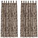 Tenda con tende 2 pcs Cappuccino 245 x 140 cm Velluto - Foto miniatura 1