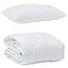 Duvet Estivo con Cuscino 2 pcs Bianco 155 x 200 cm Microfibra - Foto miniatura 1