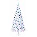 Albero di Natale artificiale Bianco 210 cm PVC e Acciaio - Foto miniatura 3