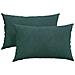 Cuscini da Divano 2 pcs Verde scuro 50 x 30 cm Tessuto in Cords - Foto miniatura 1