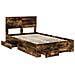 Struttura del letto Rovere fumé 135 x 190 cm Legno multistrato - Foto miniatura 5