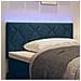 Testiera con luci a strisce a LED Regolabile Blu 90 cm Tessuto - Foto miniatura 4