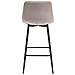 Sgabello da bar TEOTO - Velluto beige scuro con gambe nere CODICE 3955 - Foto miniatura 4