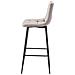 Sgabello da bar TEOTO - Velluto beige scuro con gambe nere CODICE 3955 - Foto miniatura 3