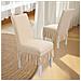Coprisedie Con Volant Lucky Leaf - Set Da 6 - Misura Universale: Poliestere, Elastico, Jacquard Beige - Foto miniatura 2
