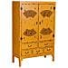Armadio In Legno Invecchiato Giallo 96x40x150h Cm - Foto miniatura 1