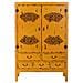 Armadio In Legno Invecchiato Giallo 96x40x150h Cm - Foto miniatura 2